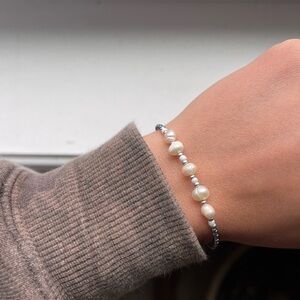 NEVER WORN Homemade Bracelet sterling silver clasps